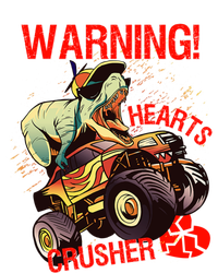 Warning Hearts Crusher T Rex Dinosaur Riding Monster Truck Great Gift T-Shirt