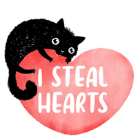 I Steal Hearts Cute Cat Valentin Quote Gift Kids Long Sleeve Shirt