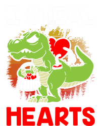 I Steal Hearts Dinosaur Heart Valentines Day Gift V-Neck T-Shirt