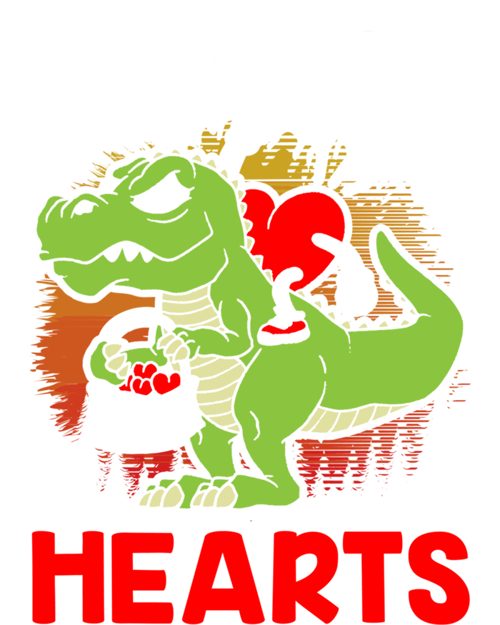 I Steal Hearts Dinosaur Heart Valentines Day Gift V-Neck T-Shirt