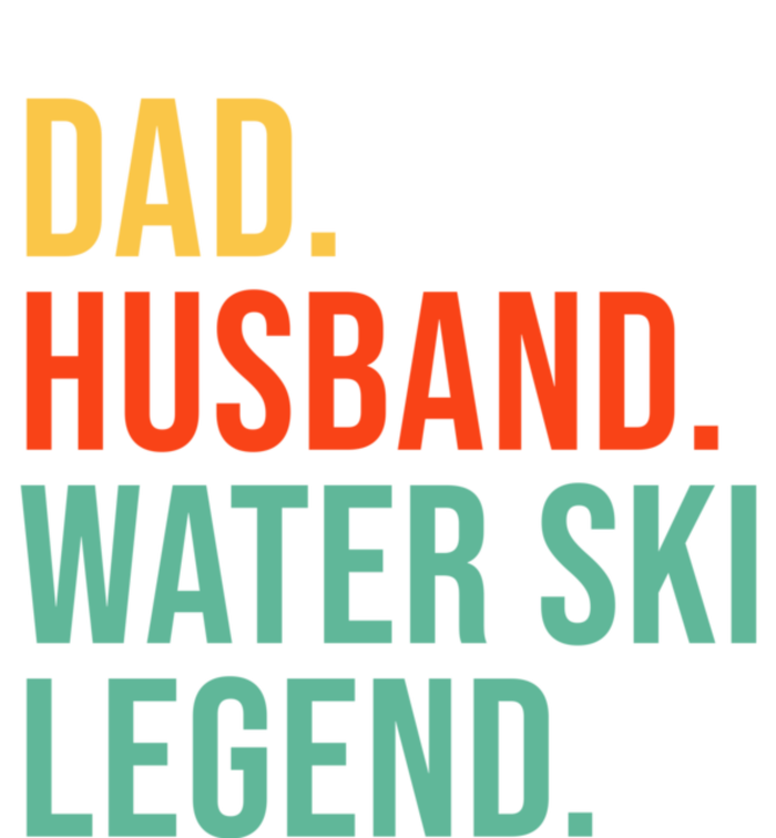 Funny Water Ski Dad Husband Legend Coaching Father's Day Gift Striped Beanie with Solid Band