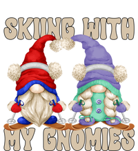 Funny Winter Gnome Ski Mom And Dad Skiing With My Gnomies Gift Pom Pom 12in Knit Beanie