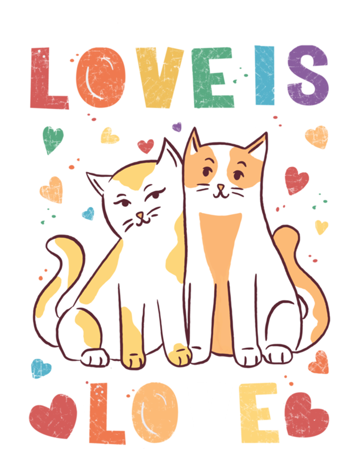 Love Cat Couple Gift Love Is Love Gift Valentine's Day Meaningful Gift Kids Sweatshirt