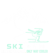 Ski Dad Funny Cute Winter Skiing Gift Insulated Varsity Jacket