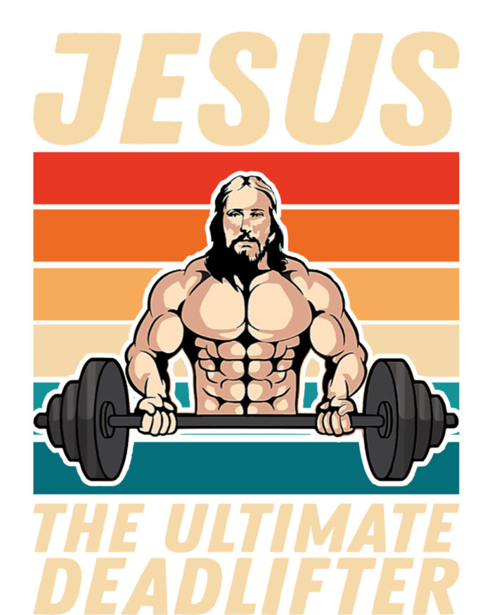 Jesus The Ultimate Deadlifter Funny Vintage Gym Christian Performance Fleece Hoodie