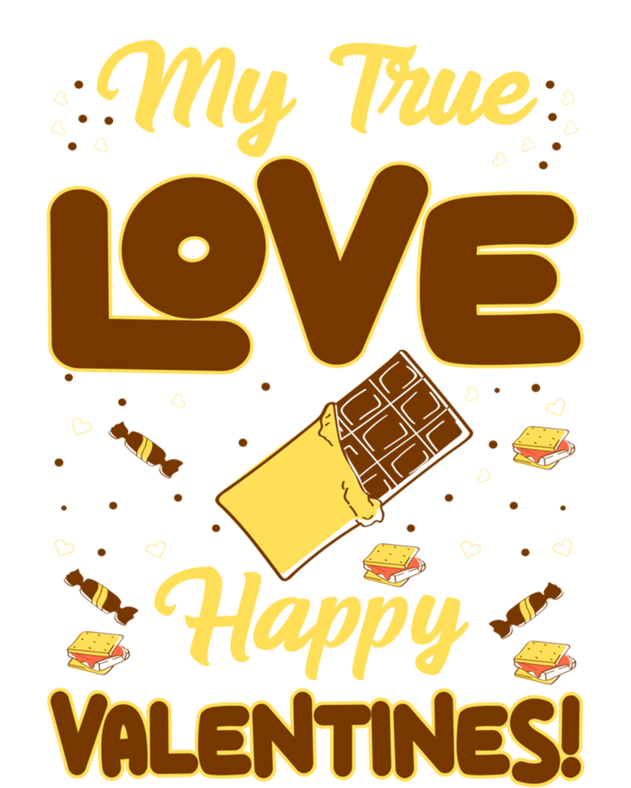 My True Love Happy Valentines Day Funny Chocolate Bar Lover Gift Long Sleeve Shirt