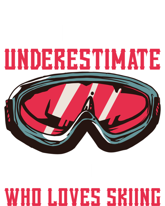 Never Underestimate An Old Who Loves Skiing Gift Tank Top