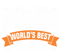 Skier But Also The World's Best Dad Ski Skiing Great Gift Women's Tri-Blend 3/4-Sleeve Raglan Shirt