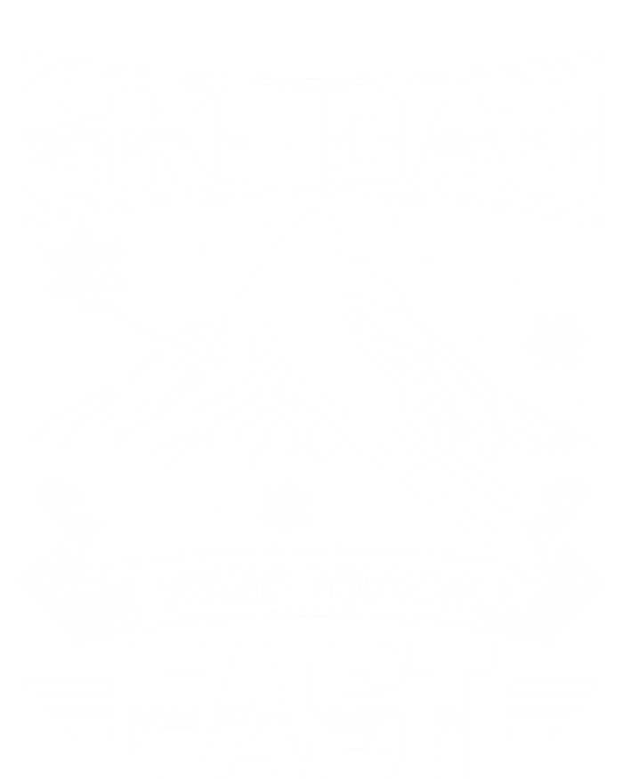 Skiing Ski Dad Is Going Downhill Fast Skiers Gift Striped Beanie with Solid Band