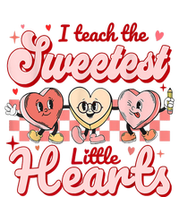 I Teach The Sweetest Hearts Retro Teacher Valentines Day Enza Ladies Jersey Colorblock Tee