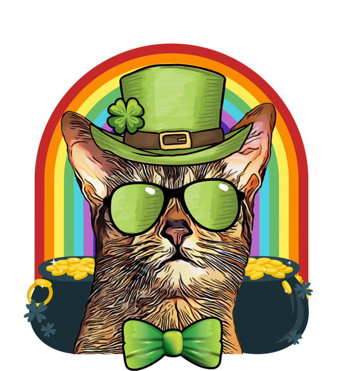 Abyssinian Cat Leprechaun Funny St Patricks Day Funny Gift Tie Dye Hoodie