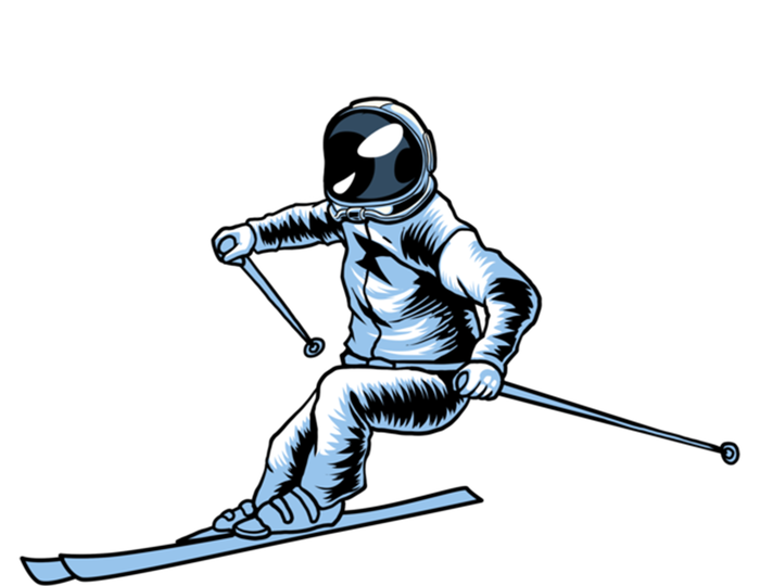 Skier Astronaut Ski Winter Sports Funny Gift Skiing Gift Long Sleeve Shirt