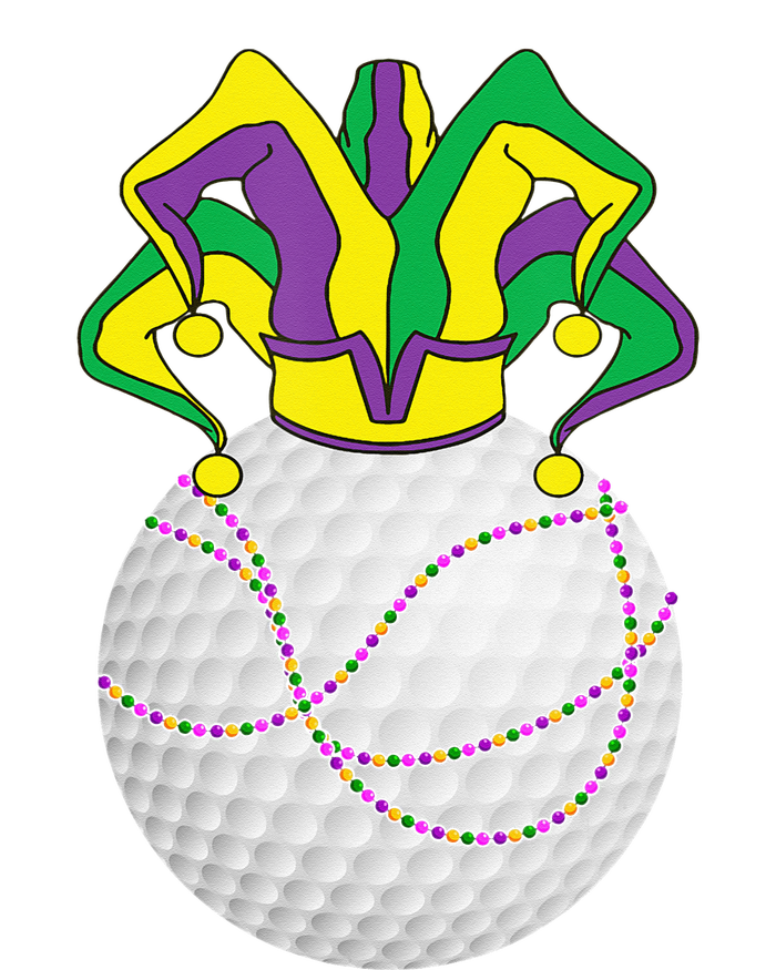 Mardi Gras Golf Jester Hat Funny Festival Party T-Shirt