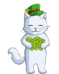 Cat Leprechaun Happy St Patricks Day Irish Shamrock Funny Gift Short Acrylic Beanie