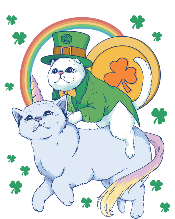 Cat Leprechaun Shamrock Saint Patrick's Day Funny Gift T-Shirt