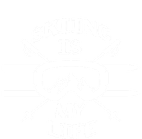 Skiing Is My Life Ski Instructor Cute Gift Tie-Dye T-Shirt