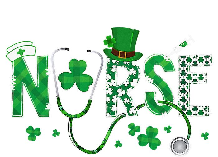 Irish Nurse St Patricks Day Shamrock Stethocsope T-Shirt