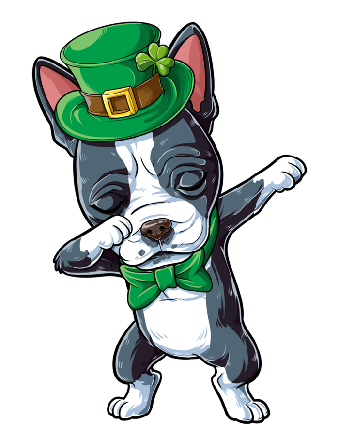 Dabbing Boston Terrier St Patricks Day Leprechaun Dog Cute Gift T-Shirt