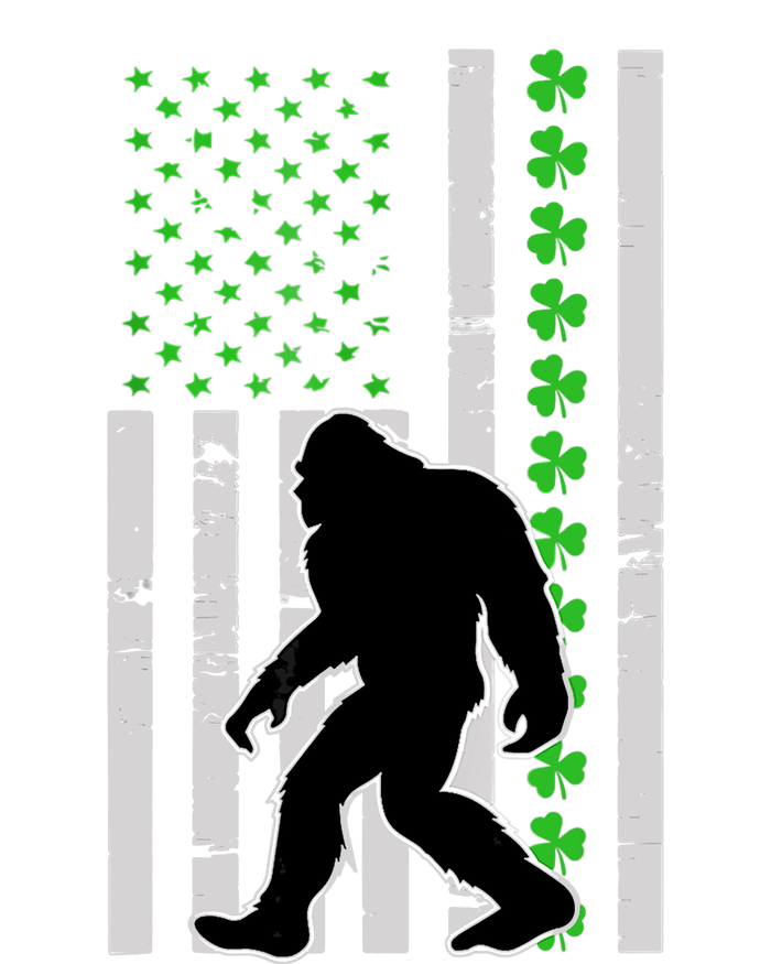 Bigfoot Irish St Patricks Day USA Flag Boy Sasquatch T-Shirt