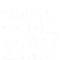 Easily Distracted Cats And Books Funny Gift For Cat Lovers Meaningful Gift Women's T-Shirt