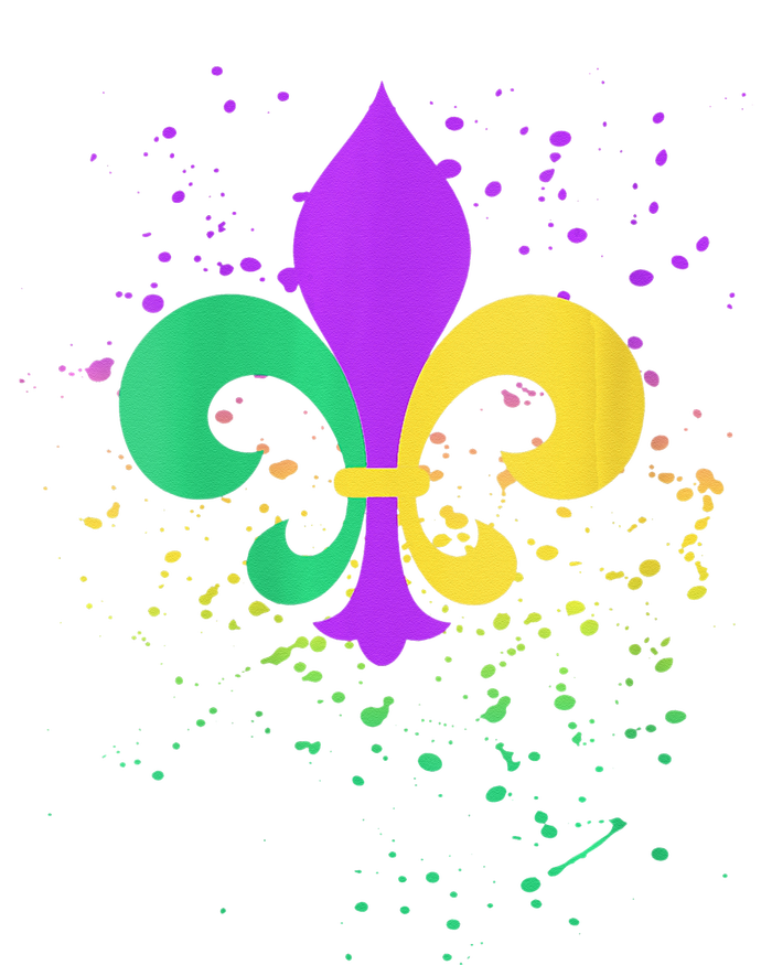 festival Mardi Gras Fleur De Lis Paint Splatter NOLA Full Zip Hoodie