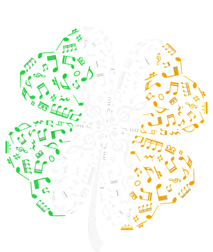 Music Note Shamrock -Music Lover St Patrick's Day Irish Flag T-Shirt