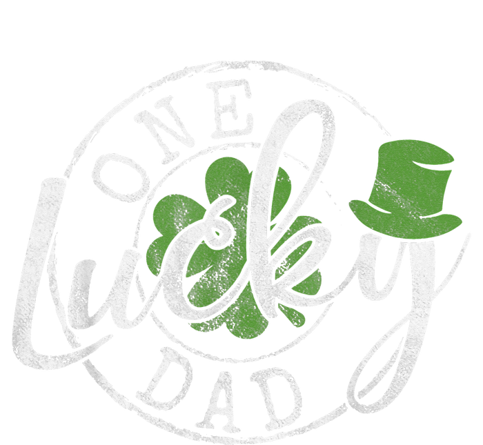 One Lucky Dad Funny Father Irish Clovers St Patrick's Day Tie-Dye Long Sleeve Shirt