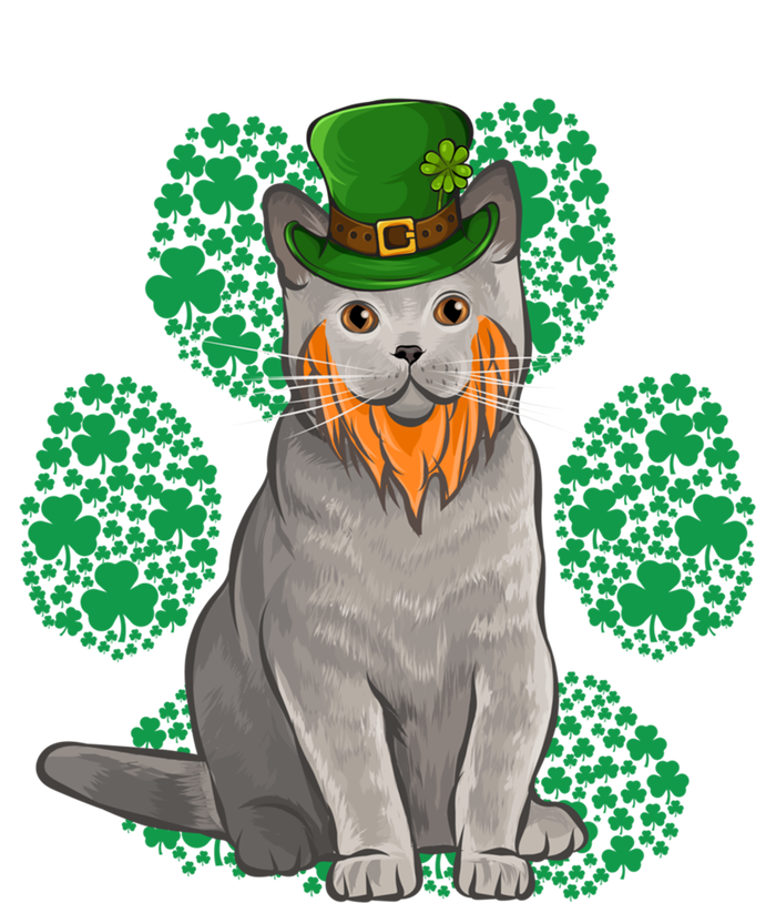 Leprechaun British Shorthair St Patricks Day Shamrock Paw Great Gift Women's V-Neck T-Shirt