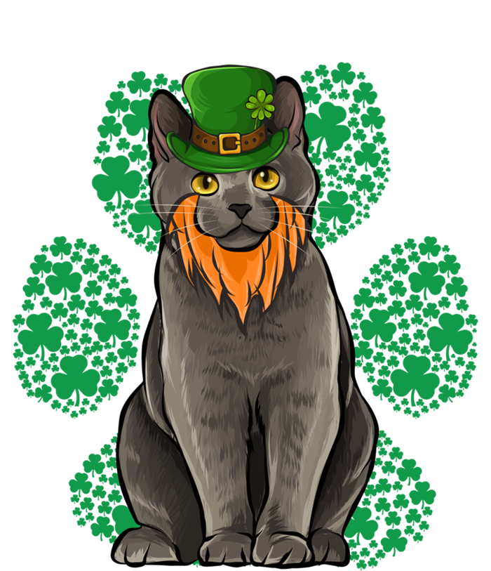 Leprechaun Chartreux St Patricks Day Shamrock Paw Gift Valucap Bio-Washed Visor