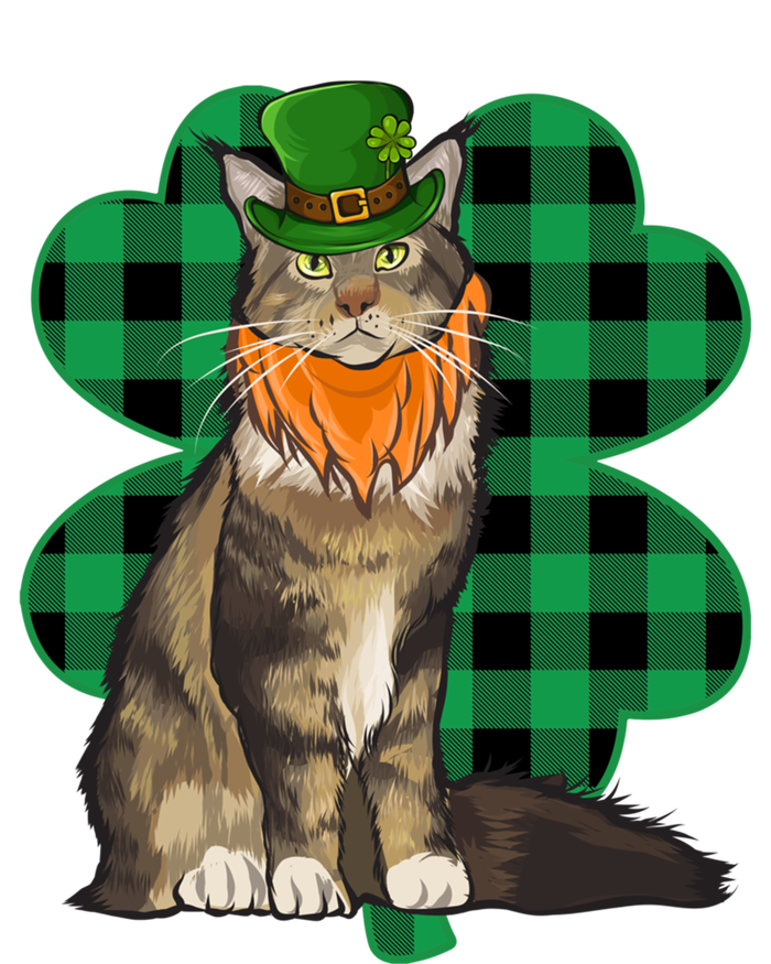 Maine Coon Leprechaun St Patricks Day Lucky Clover Gift T-Shirt