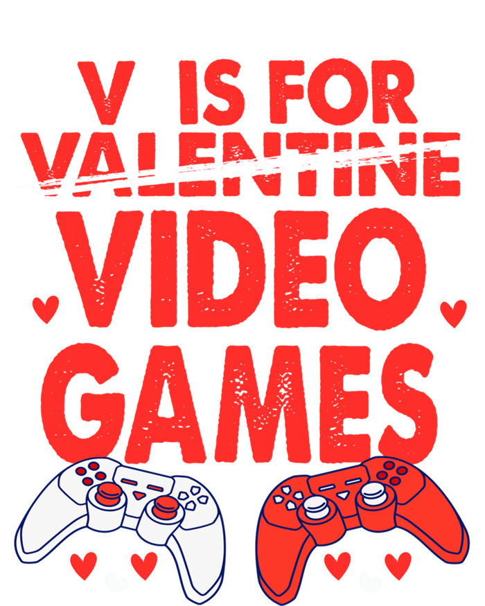 V Is For Video Games Funny Valentines Day Gamer Meaningful Gift Softstyle Adult Sport Polo