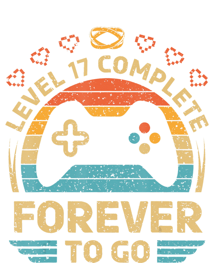 17Th Wedding Anniversary Video Gamer Level 17 Complete T-Shirt