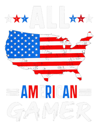 All American Gamer Fourth Of July Usa Map Us Flag Patriotic T-Shirt