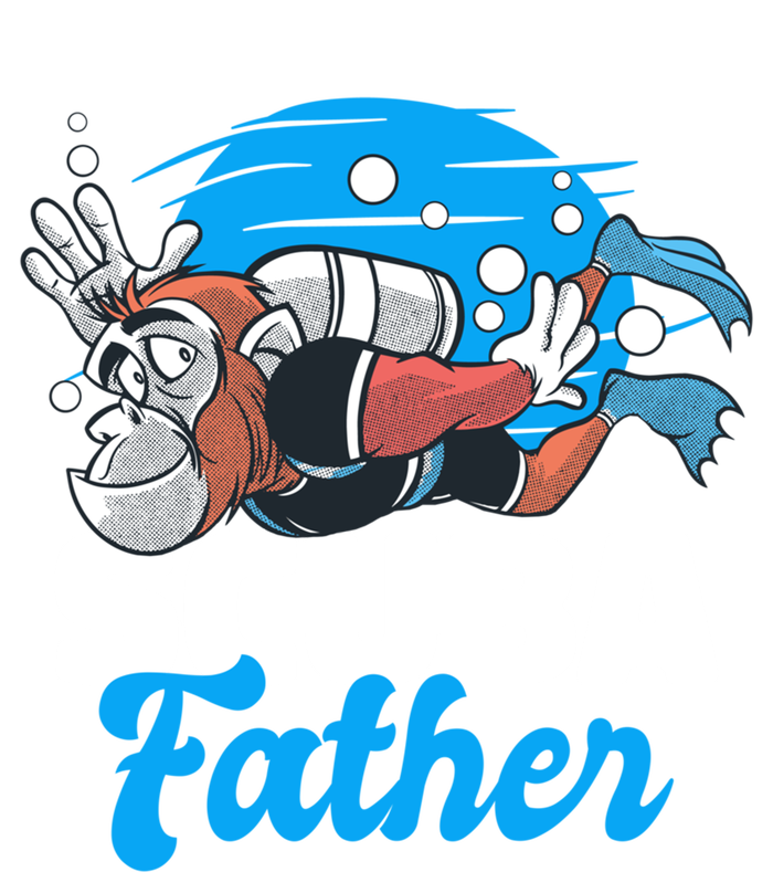 Scuba Father With A Monkey For Father's Day Gift Tie-Dye Long Sleeve Shirt