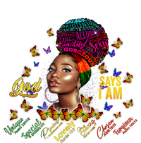 Black Girl God Says I Am Black Melanin History Month Pride Sustainable Bucket Hat