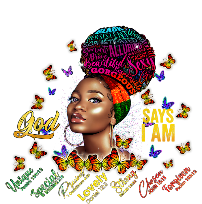 Black Girl God Says I Am Black Melanin History Month Pride Sustainable Bucket Hat