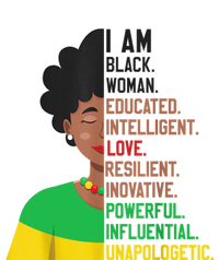 I Am Black Woman Educated Unapologetic African Girl Women T-Shirt