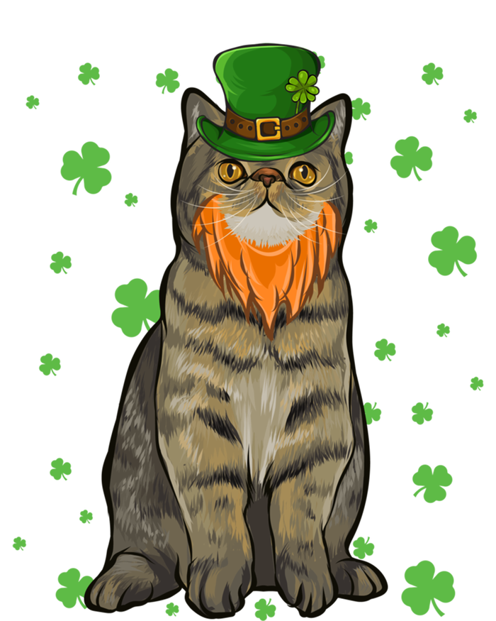 St Patricks Day Exotic Shorthair Cat Shamrock Gift T-Shirt