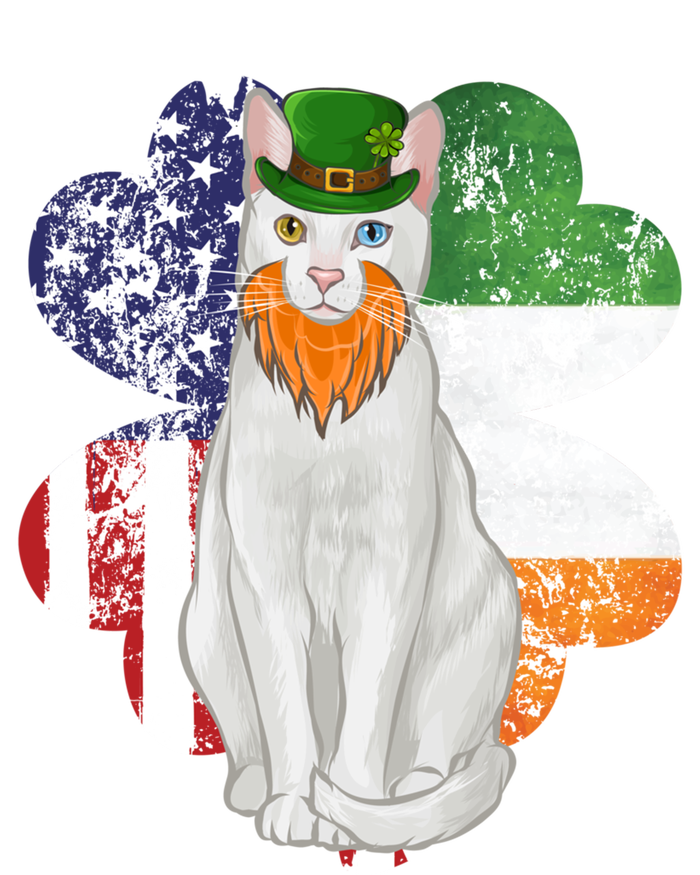 St Patricks Day Irish American Flag Khao Ee Cat Gift T-Shirt