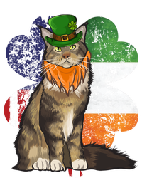 St Patricks Day Irish American Flag Maine Coon Cat Meaningful Gift USA-Made Snowflake Beanie