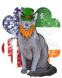 St Patricks Day Irish American Flag Russian Blue Cat Meaningful Gift T-Shirt