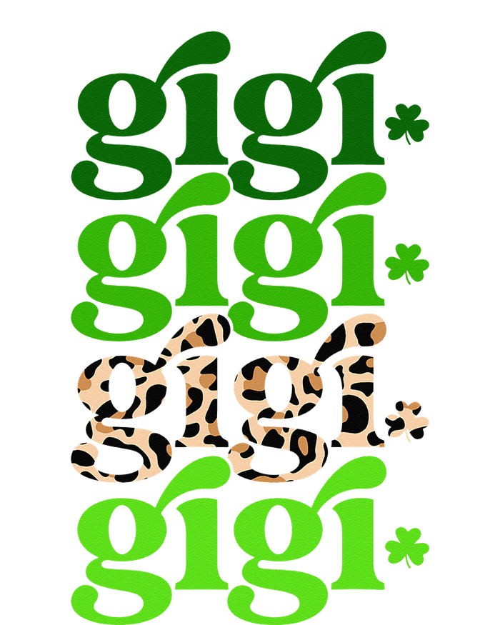 Typography Gigi Leopard Prints Irish Lucky St Patrick's Day T-Shirt