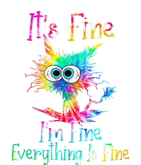 Tie Dye It's Fine I'm Fine Everything Is Fine Funny Cat Pom Pom 12in Knit Beanie