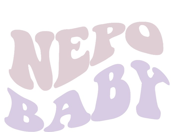 NEPO BABY Funny Nepotism Wavy Vintage Trending Meme Ladies Long Sleeve Shirt