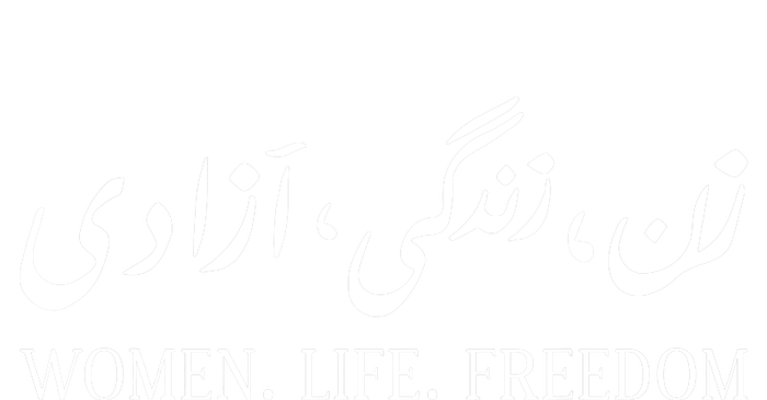 Wo Life Freedom Zan Zendegi Azadi Farsi Calligraphy Women's V-Neck T-Shirt