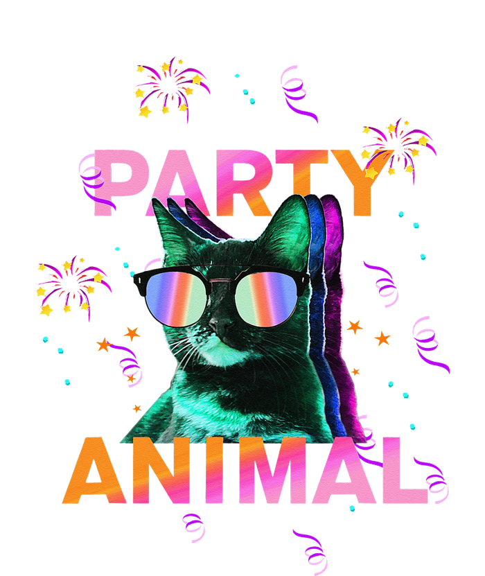 Party Cat Party Animal Colorful Funny Cat Lover T-Shirt