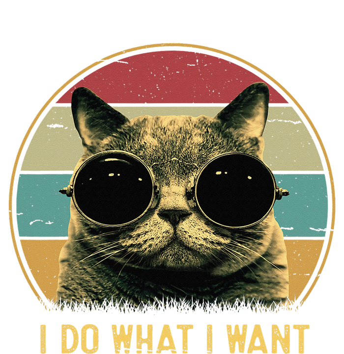 Retro I Do What I Want Funny Cat Lover Sustainable Bucket Hat