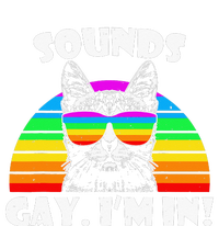 Sounds Gay I'm In Rainbow Cat Pride Retro Zip Tote Bag