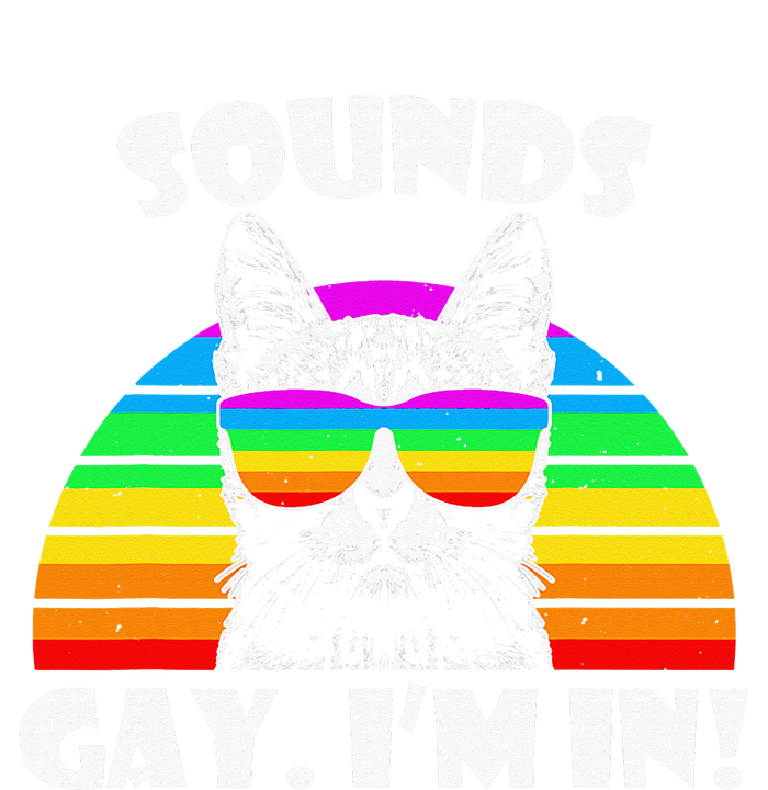 Sounds Gay I'm In Rainbow Cat Pride Retro Zip Tote Bag