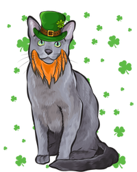 St Patricks Day Russian Blue Cat Shamrock Gift Cool Gift Valucap Bio-Washed Visor